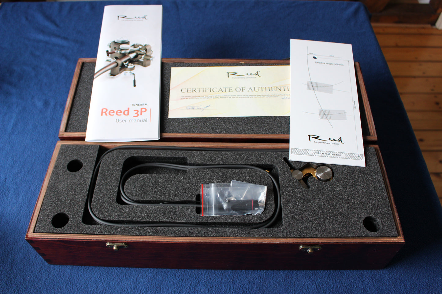 Reed Audio 3P 12 Zoll Tonarm in Gold/Cocobolo (aus Demo)