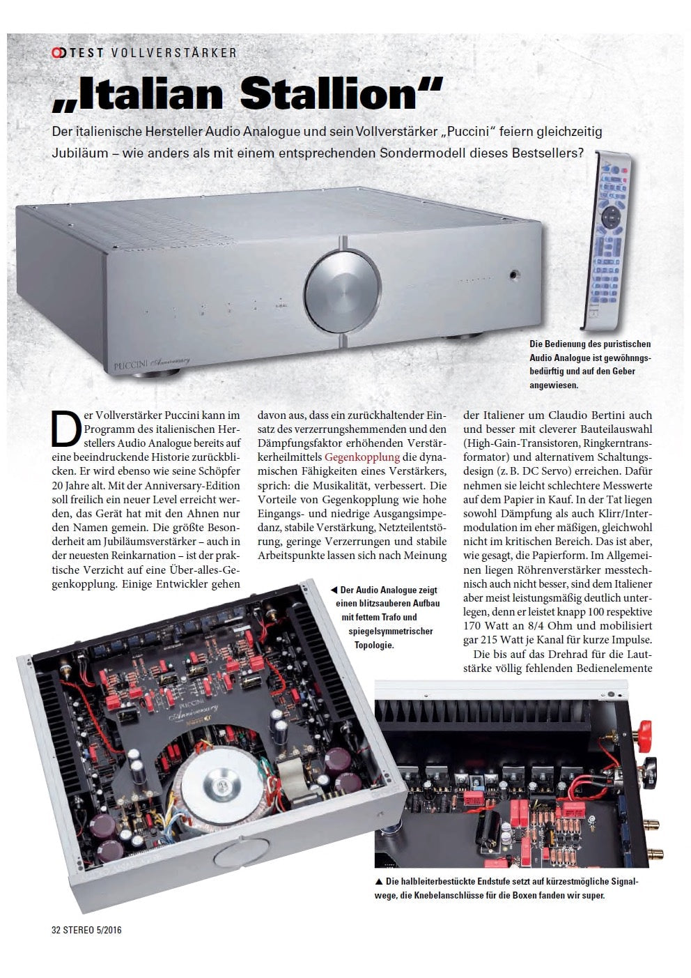 Audio Analogue Puccini Anniversary Line (aus Demo)