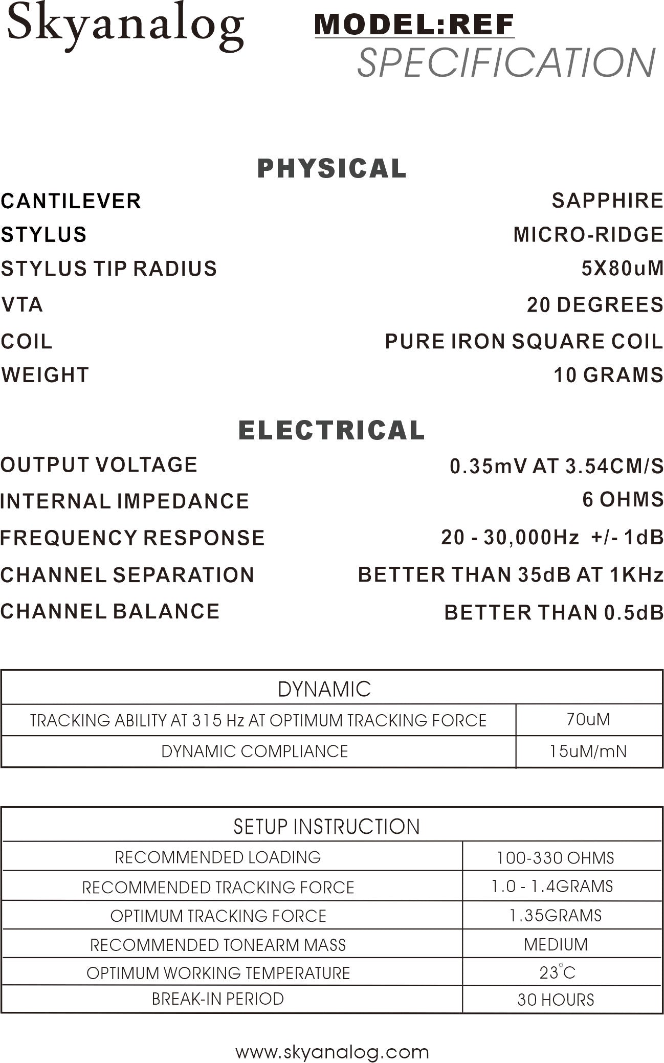 Skyanalog Reference (NEU)