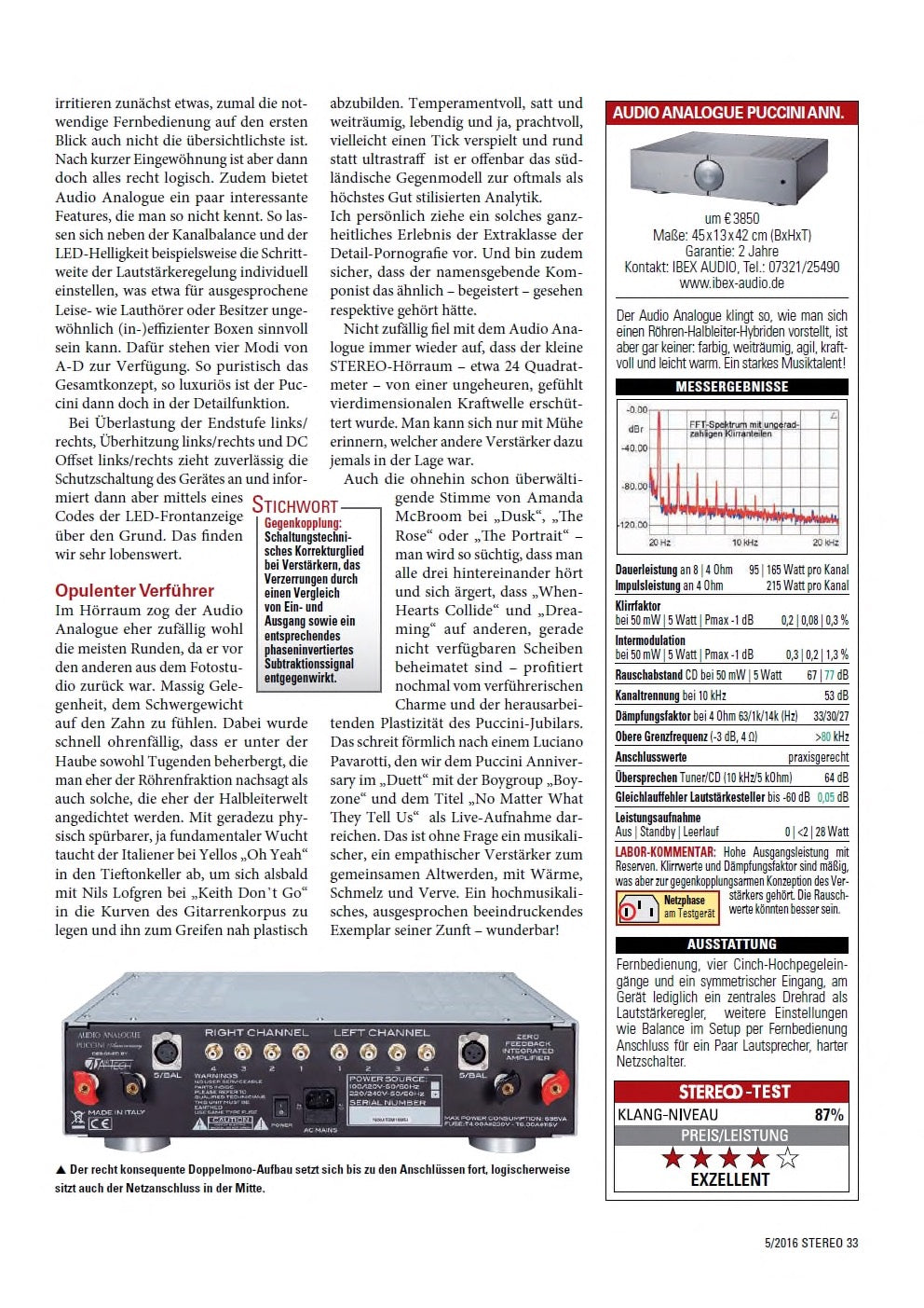 Audio Analogue Puccini Anniversary Line (NEU)